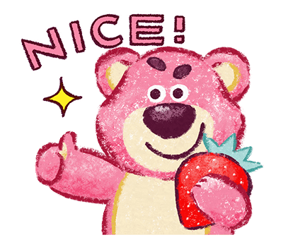 Nice Lotso Holding a Strawberry