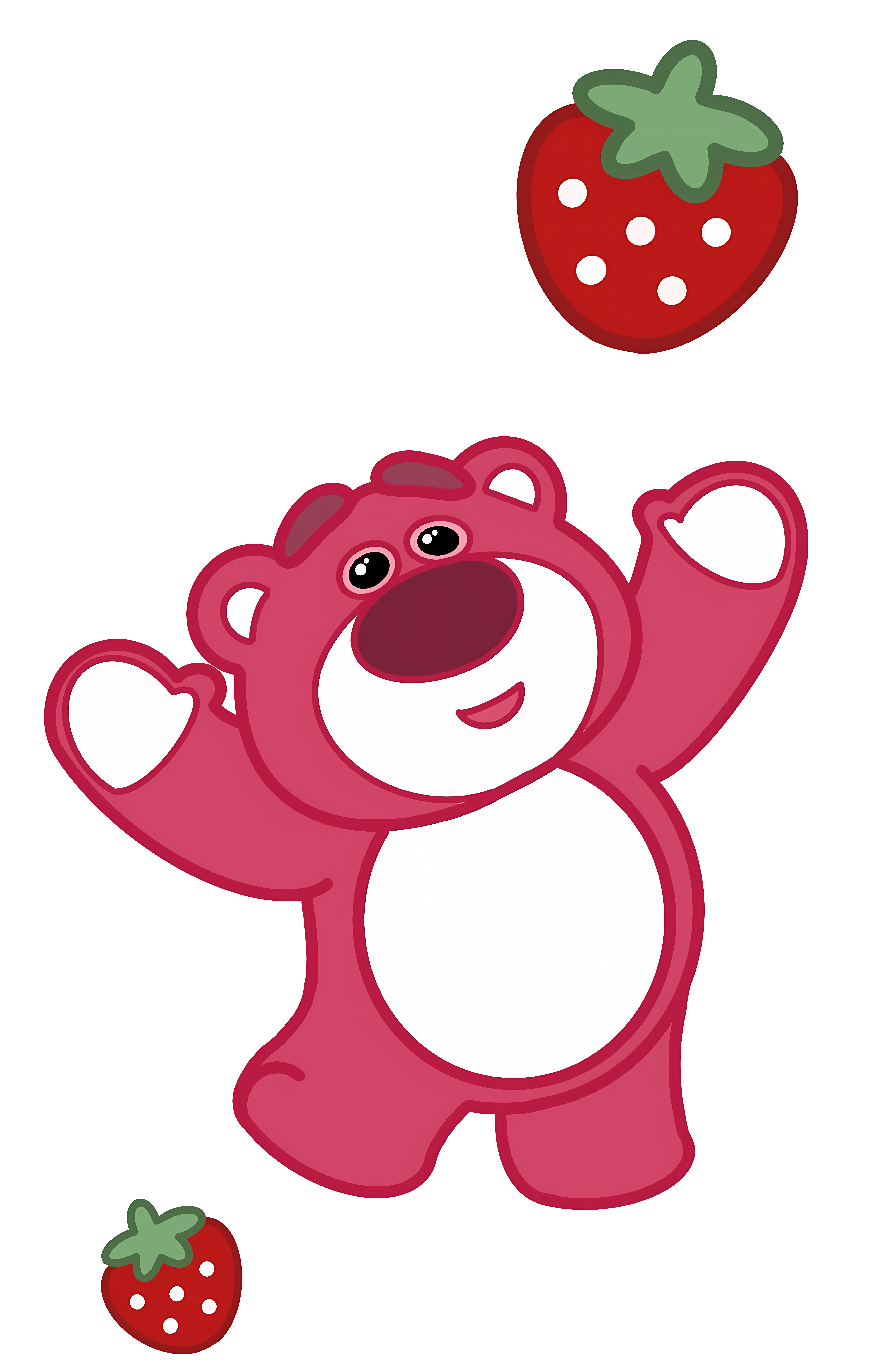Lotso Reaching for Strawberries Illustration