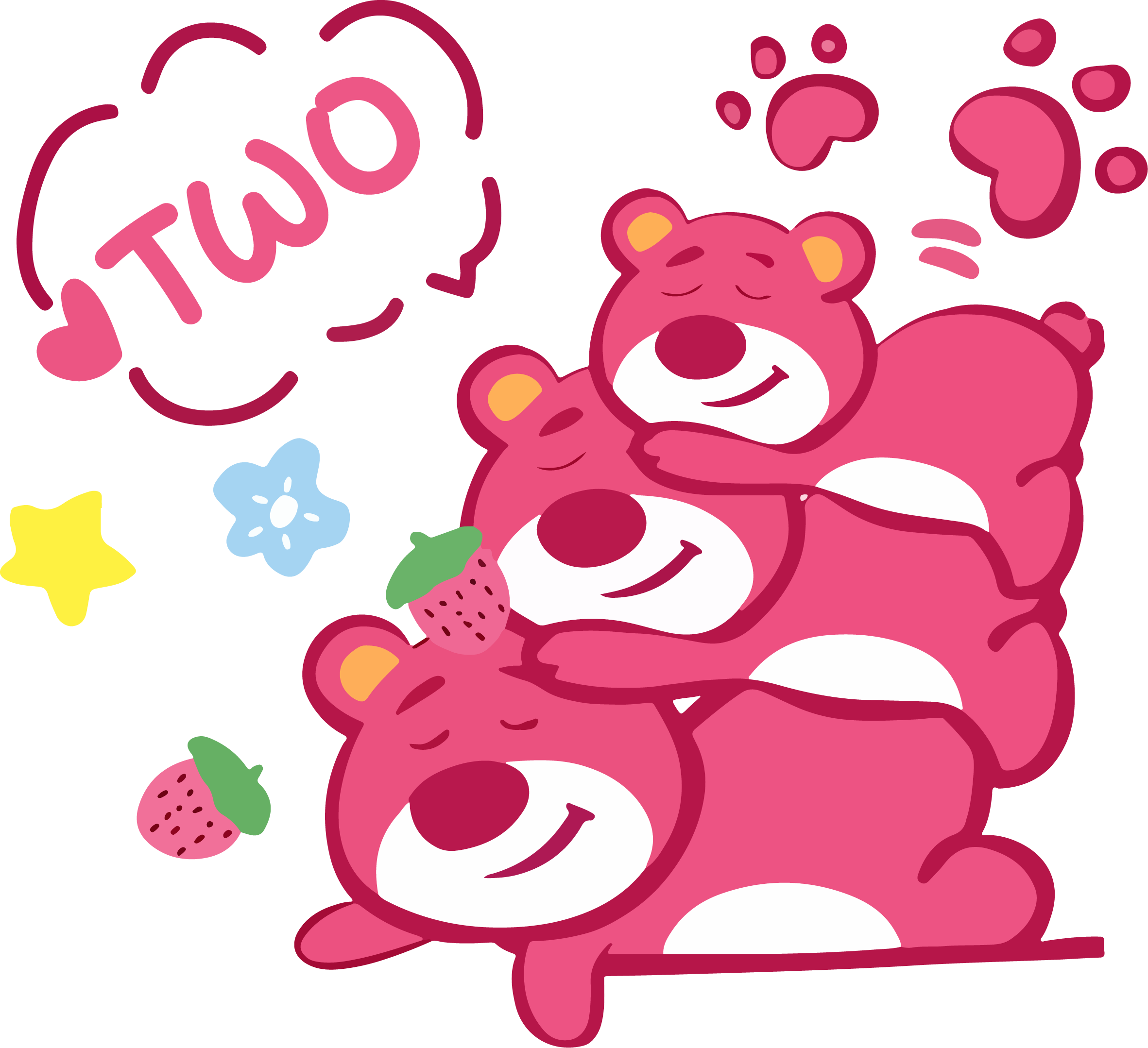 Three Sleeping Lotso Bears Graphic