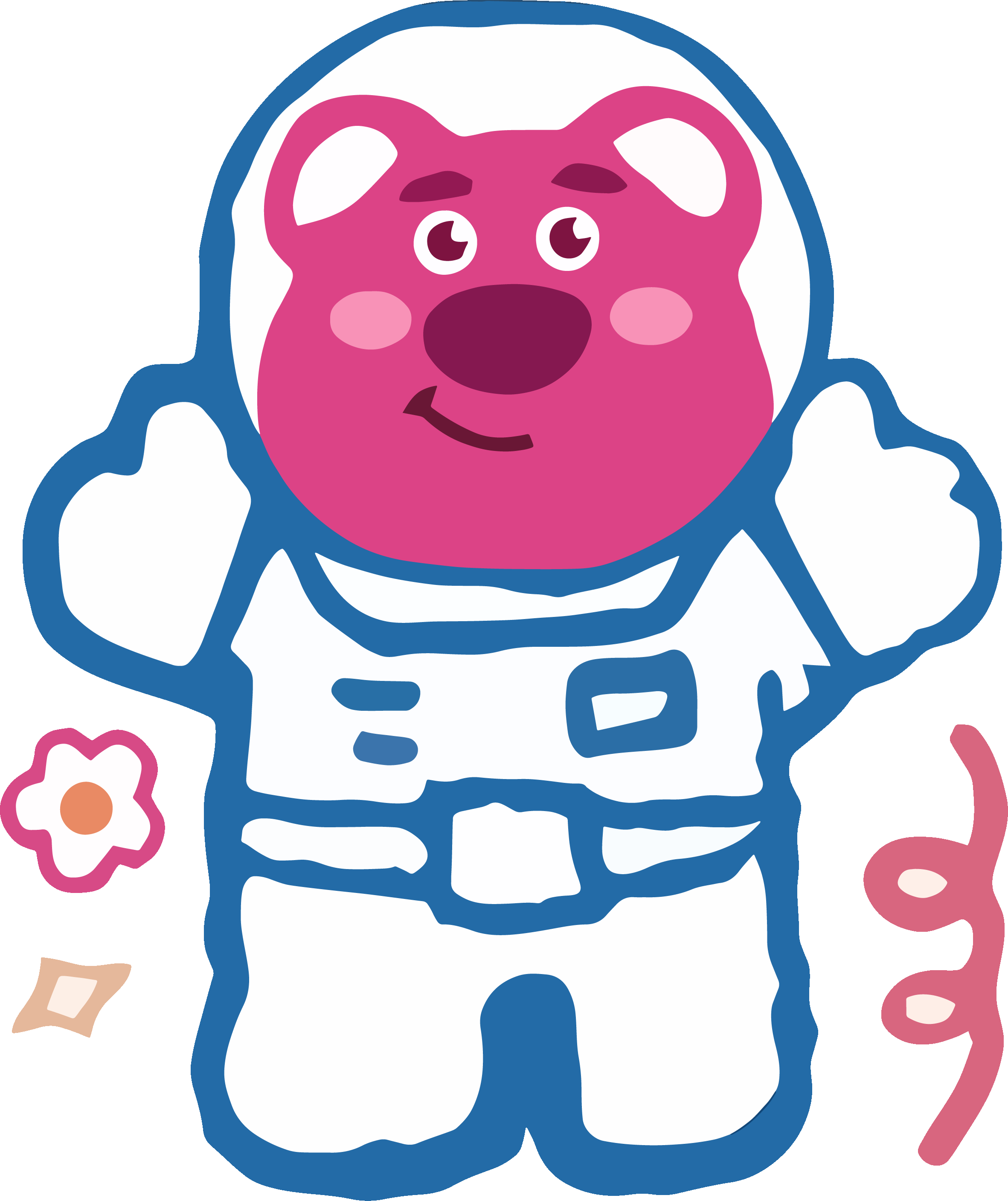 Blue Outfit Lotso Graphic