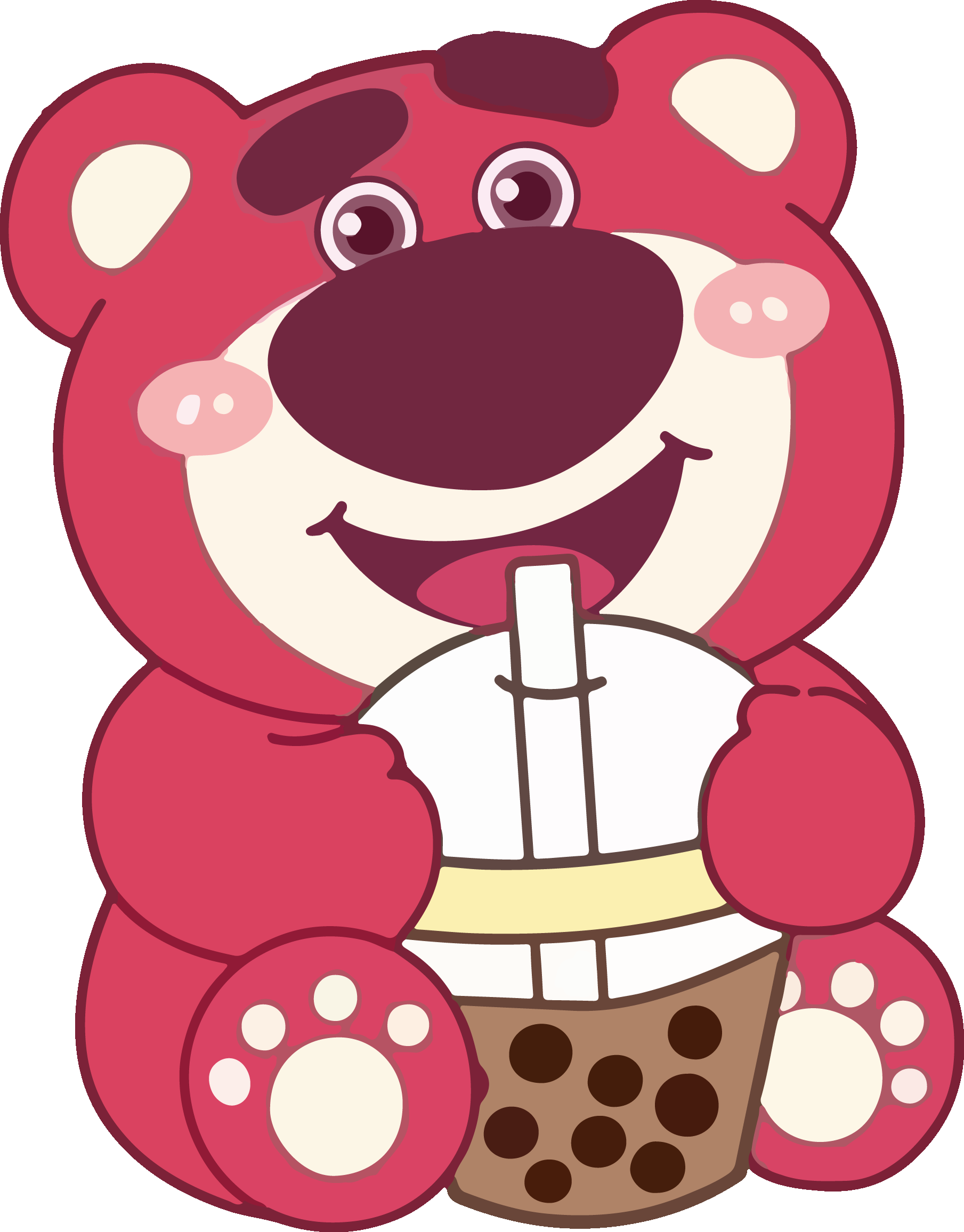Lotso Drinking Bubble Tea Graphic