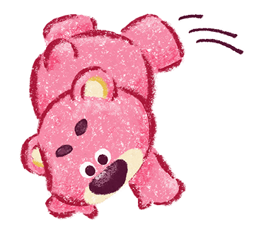 Lotso Tumbling Textured Illustration