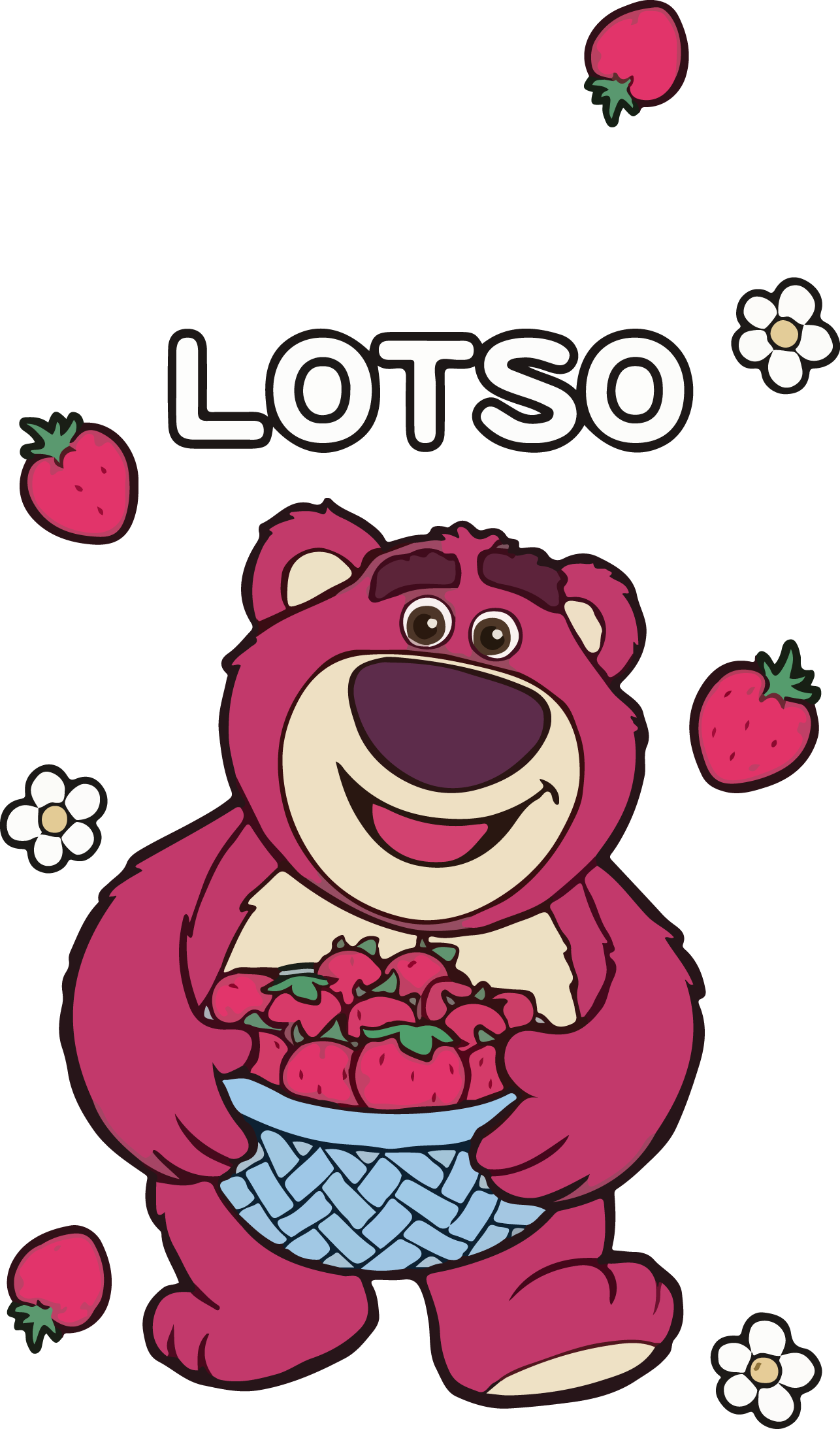 Lotso Holding a Basket of Strawberries