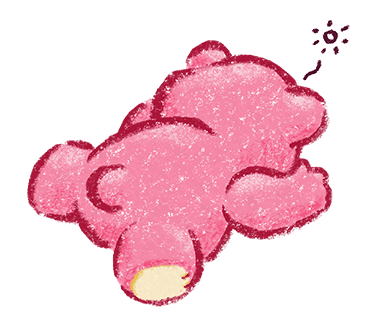 Lotso Lying Down with a Tiny Flower