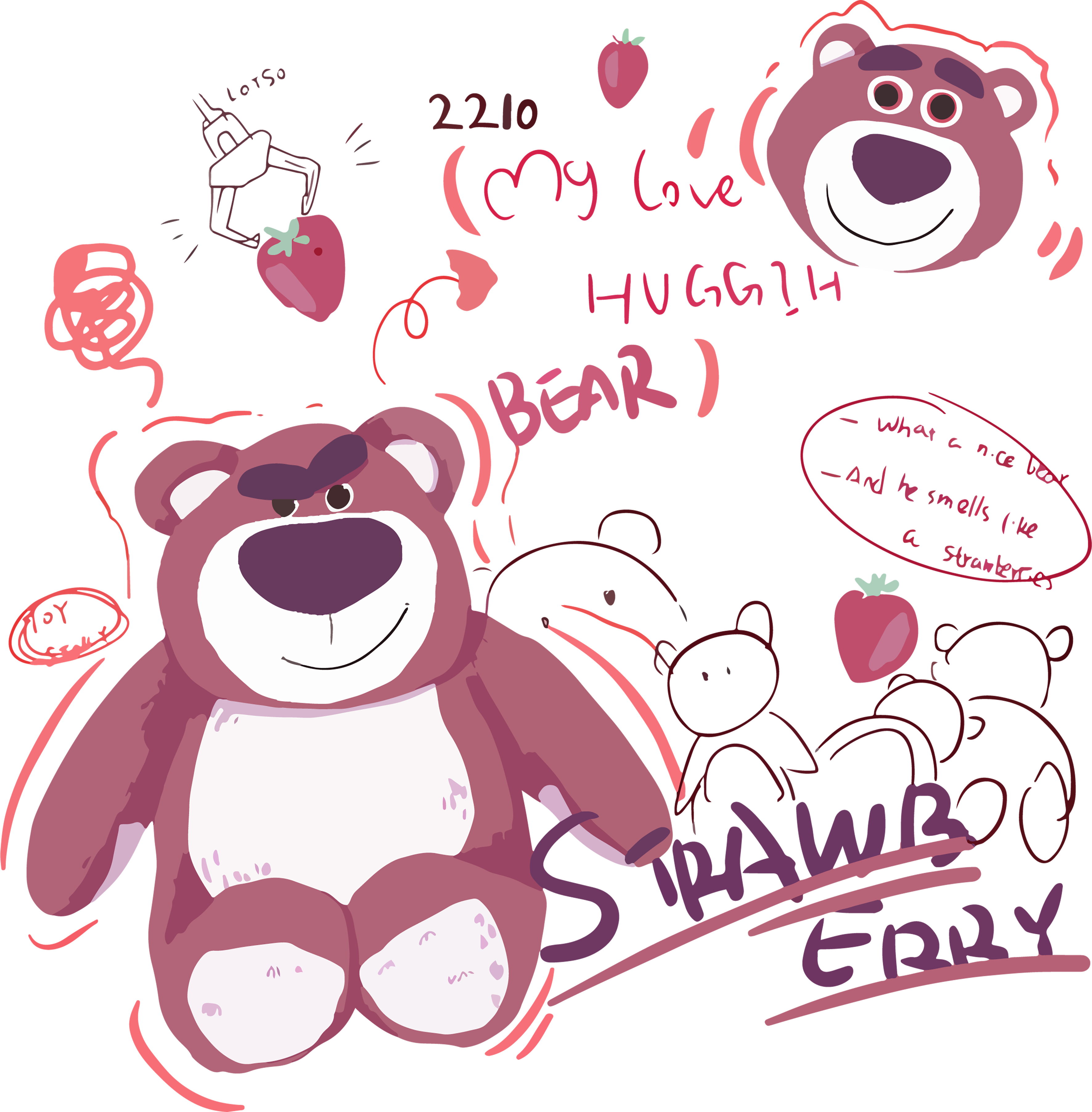 Lotso Strawberry Diary Doodle