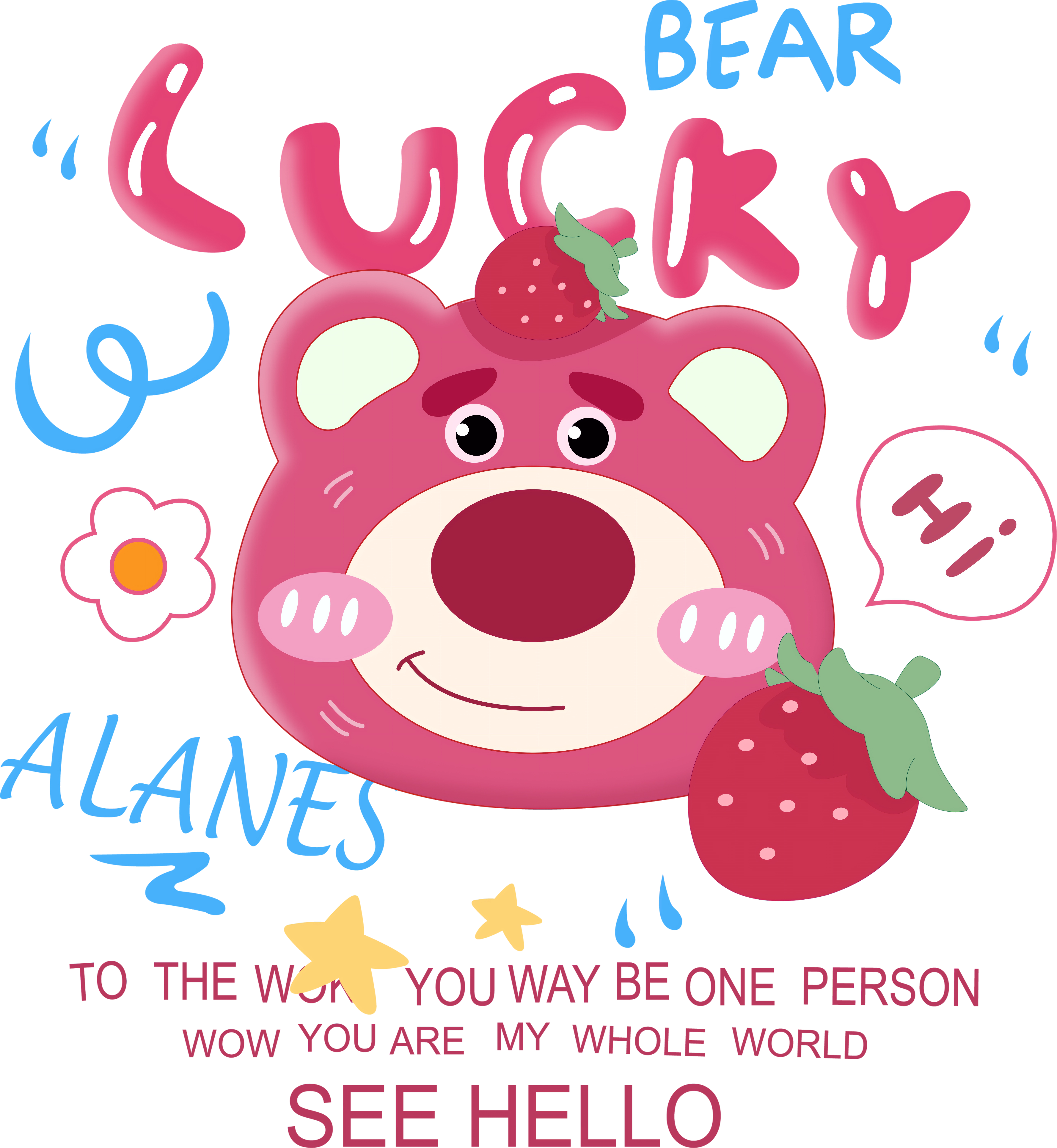 Lucky Bear Lotso Strawberry Graphic