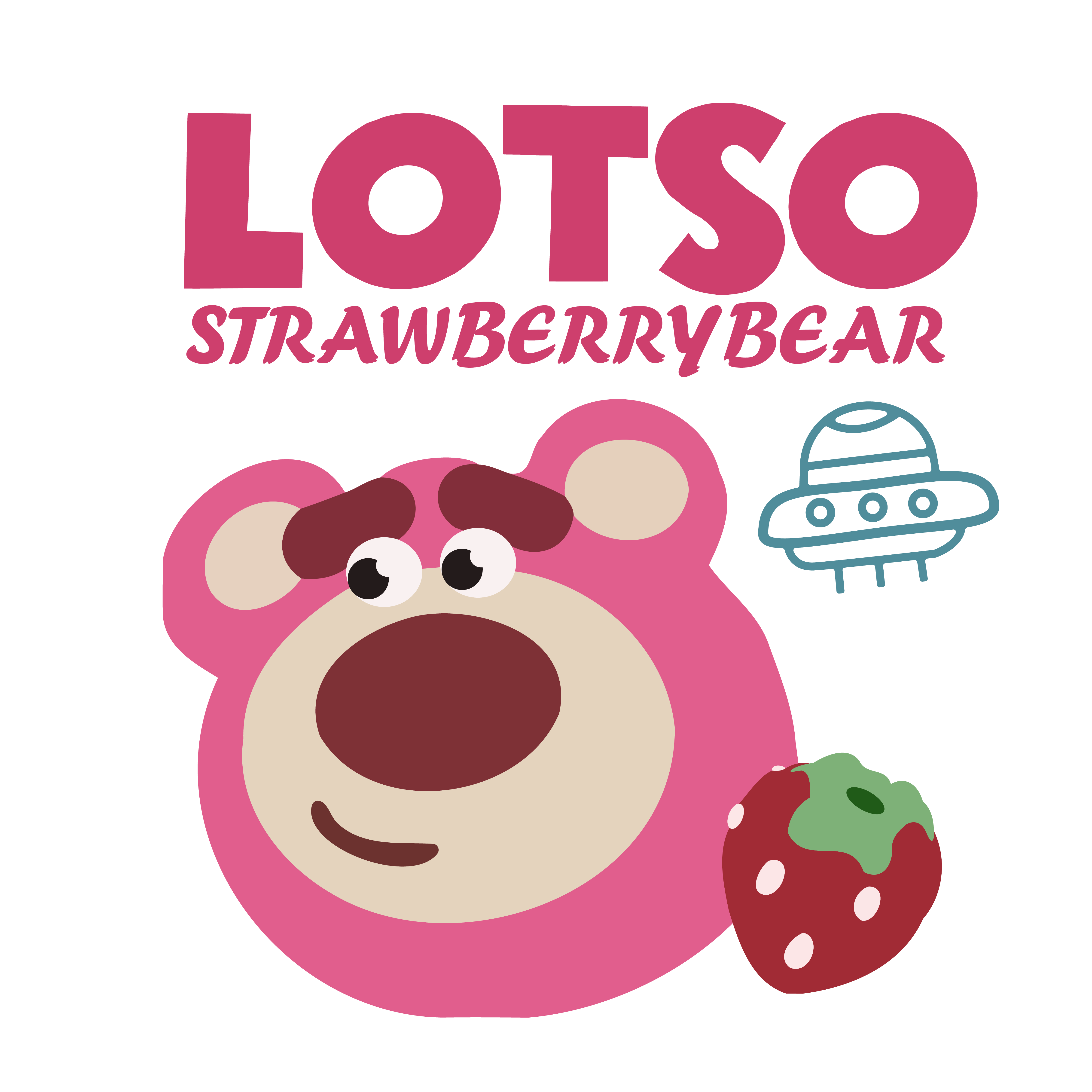 Lotso Strawberry Bear with UFO