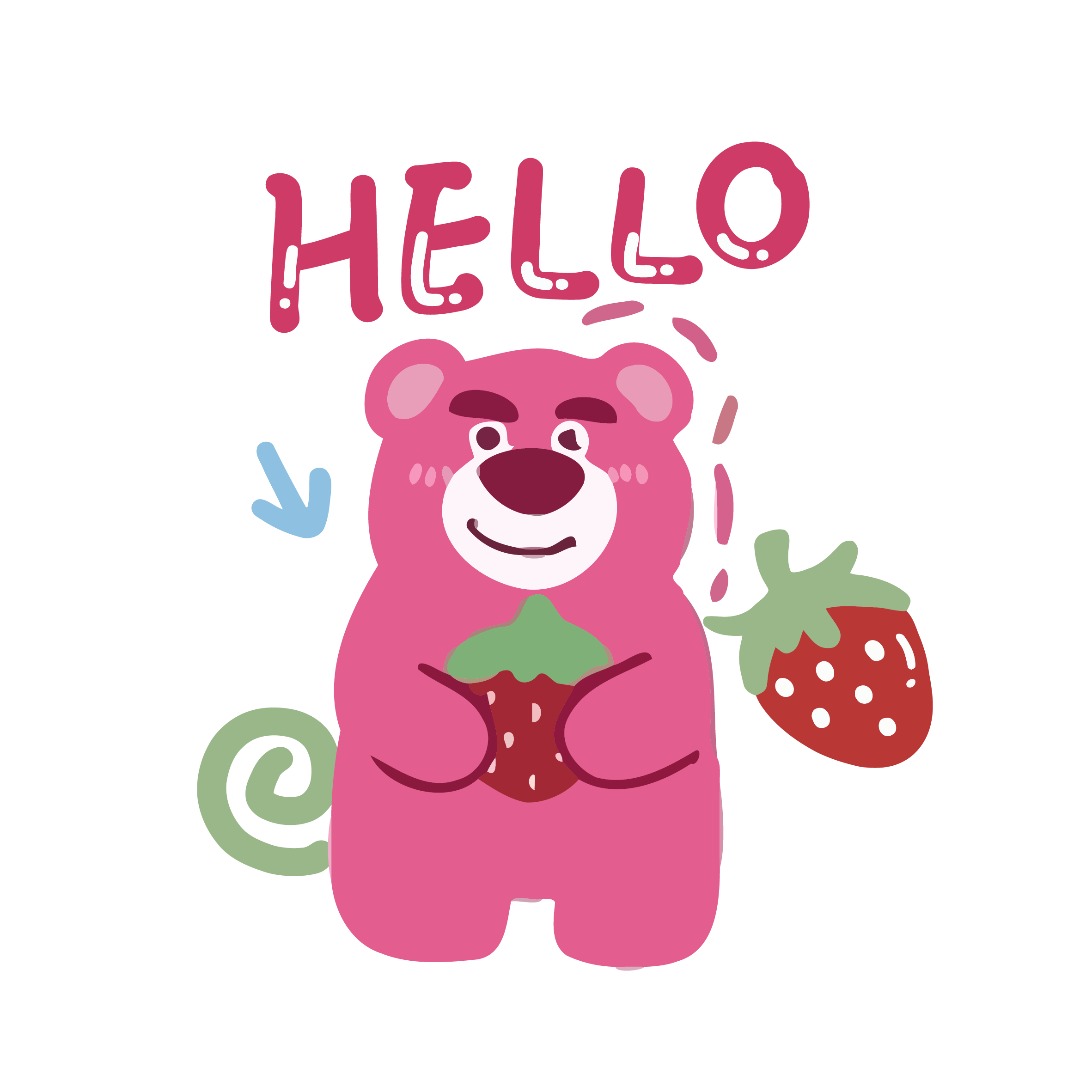 Lotso Hello Strawberry Illustration