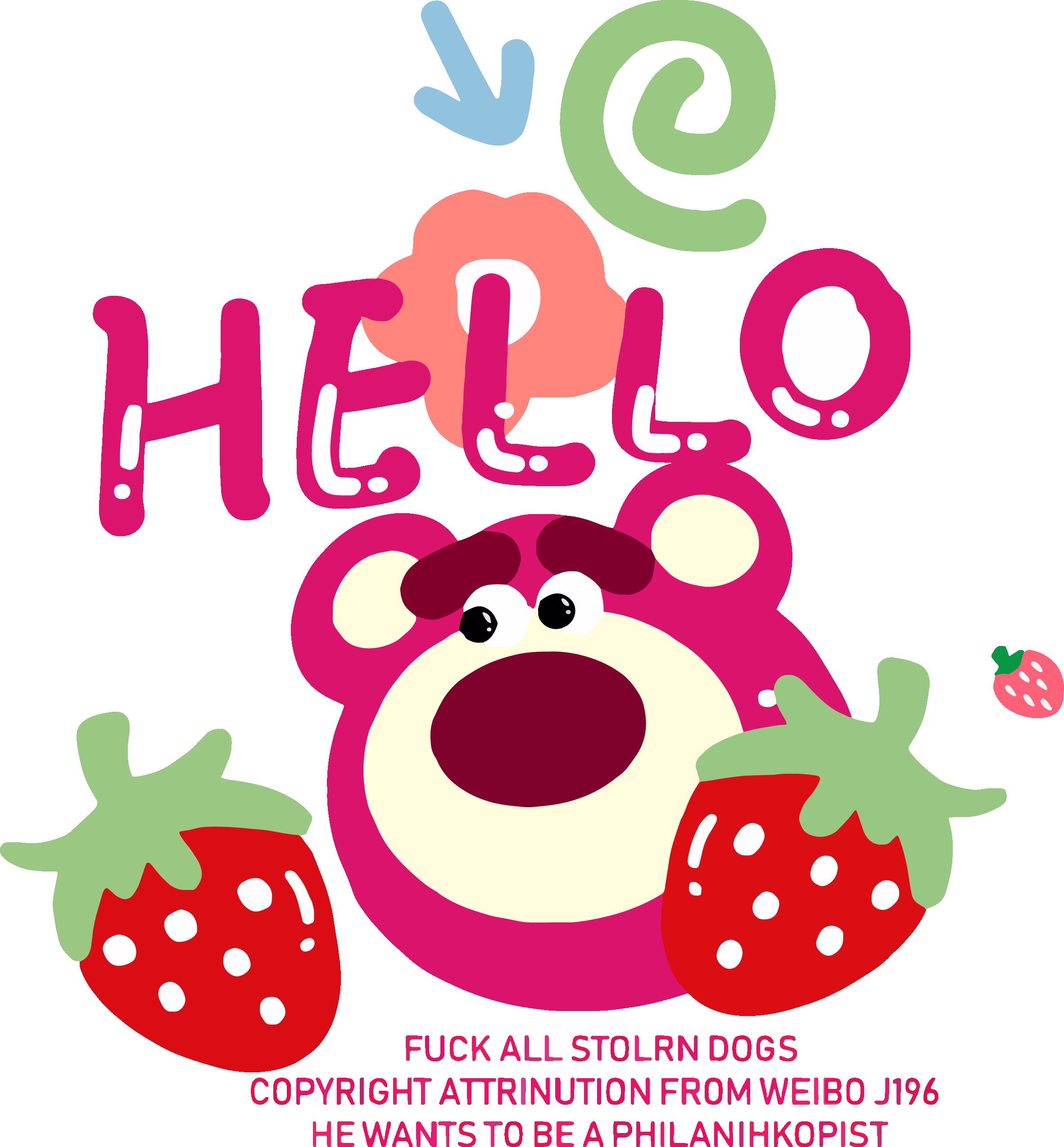 Lotso “Hello” Strawberry Graphic
