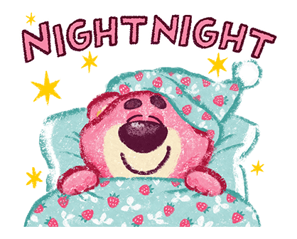 Lotso Night Night Bedtime Illustration