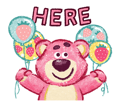 Lotso with Strawberry Balloons