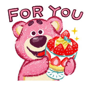 Lotso For You Strawberry Dessert Illustration