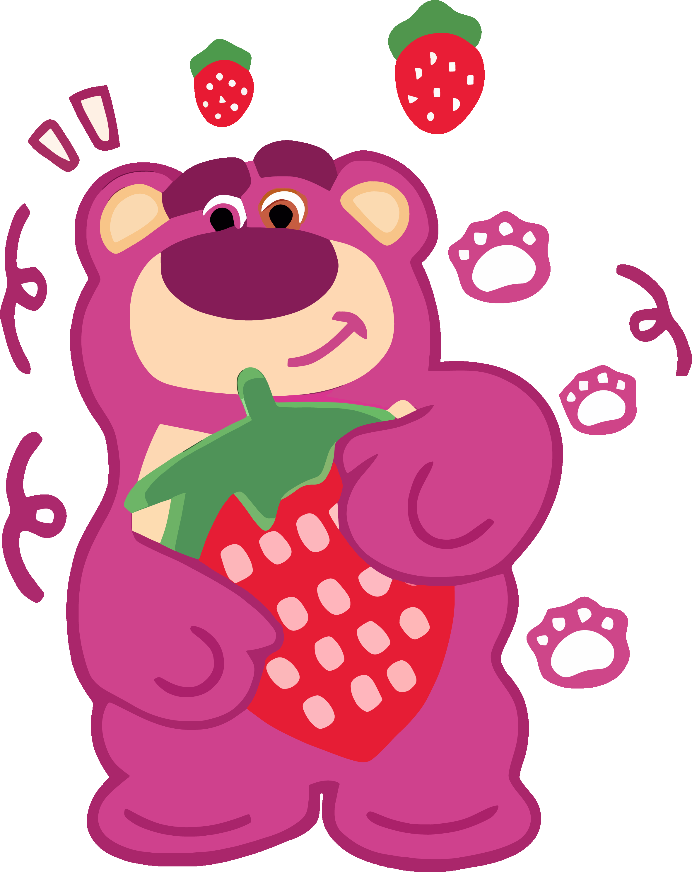 Lotso Hugging a Strawberry Graphic