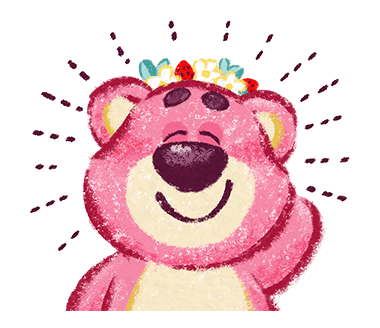 Smiling Lotso with Flower Crown