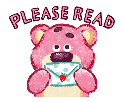 Lotso Please Read Strawberry Card