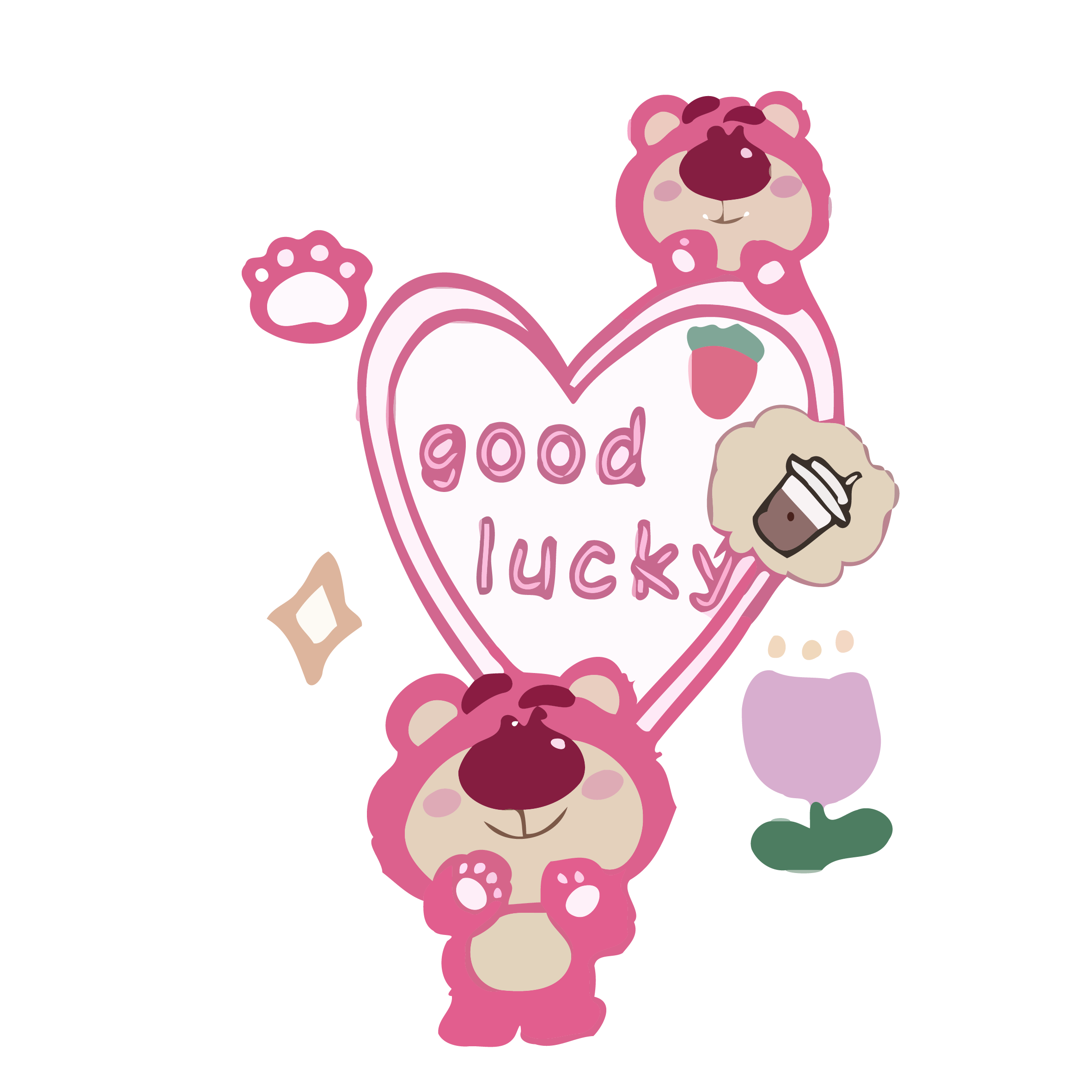Lotso Good Lucky Heart Illustration