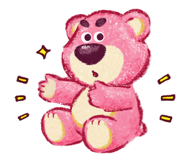 Sparkly Seated Lotso Illustration