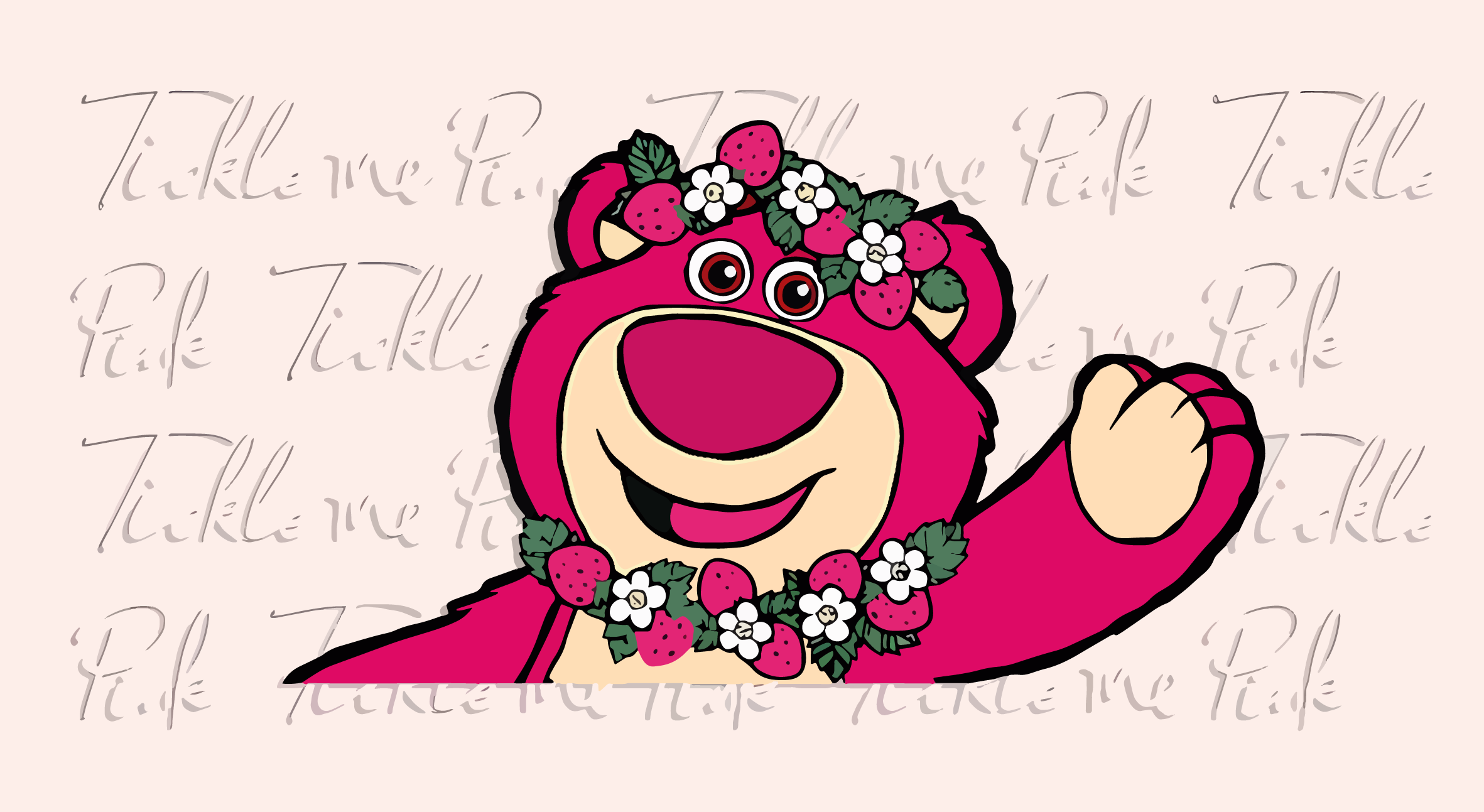 Lotso Strawberry Floral Illustration