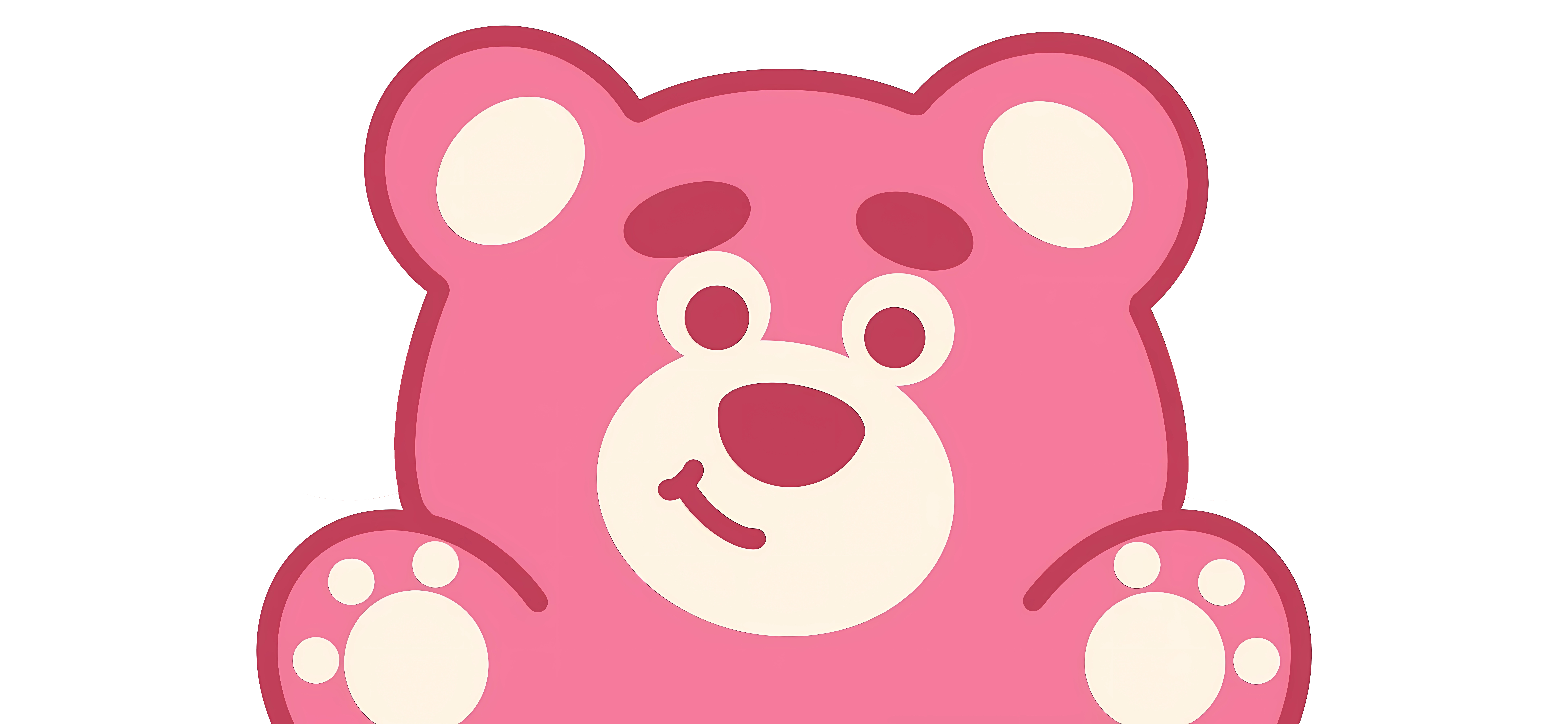 Pink Lotso with Raised Paw Pads Illustration