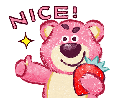 Nice Lotso Holding a Strawberry
