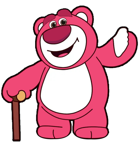 Waving Lotso with Walking Stick