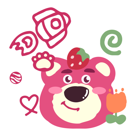 Lotso Strawberry Bear Doodle