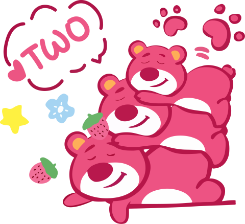 Three Sleeping Lotso Bears Graphic