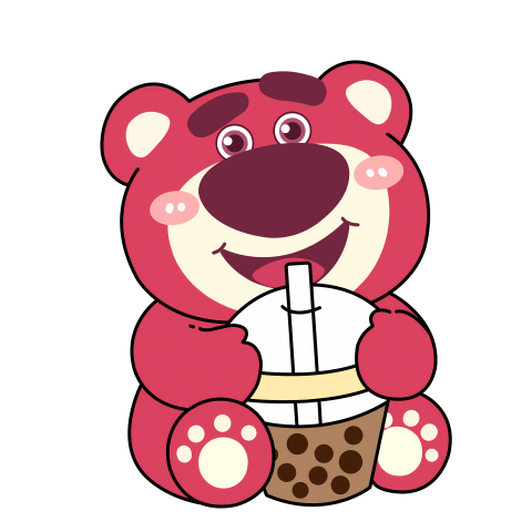 Lotso Drinking Bubble Tea Illustration 237