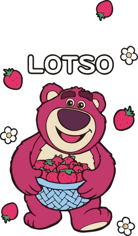 Lotso Holding a Basket of Strawberries