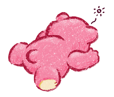 Lotso Lying Down with a Tiny Flower