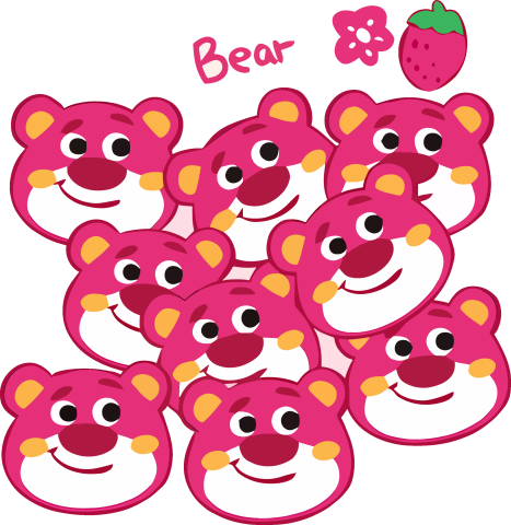 Lotso Bear Faces Collage