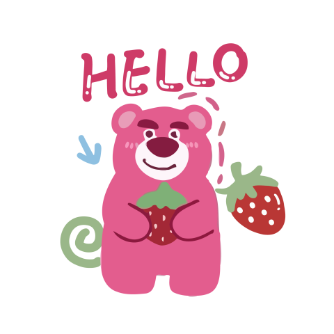 Lotso Hello Strawberry Illustration