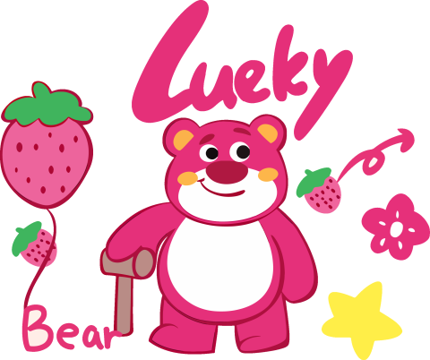 Lucky Lotso Strawberry Bear Graphic