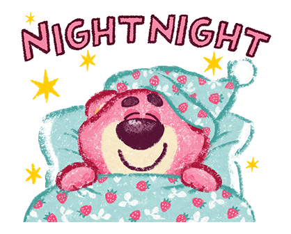 Lotso Night Night Bedtime Illustration