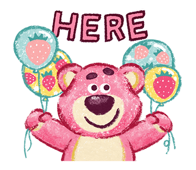 Lotso with Strawberry Balloons