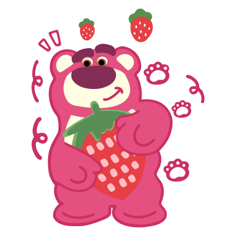 Lotso Hugging a Strawberry Illustration 202