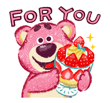 Lotso For You Strawberry Dessert Illustration