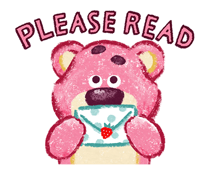 Lotso Please Read Strawberry Card