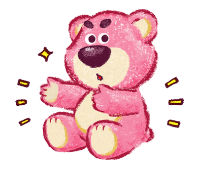 Sparkly Seated Lotso Illustration