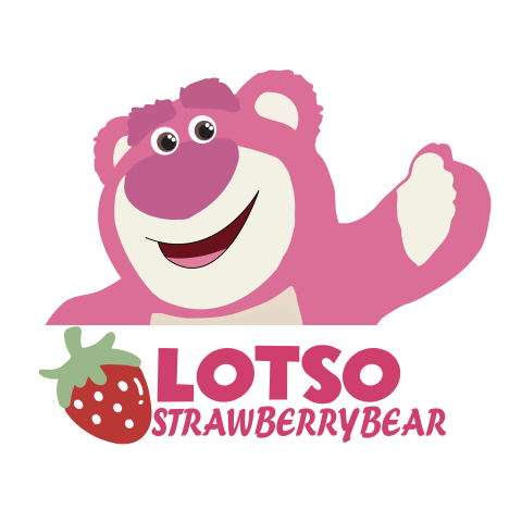 Lotso Strawberry Bear Waving Graphic
