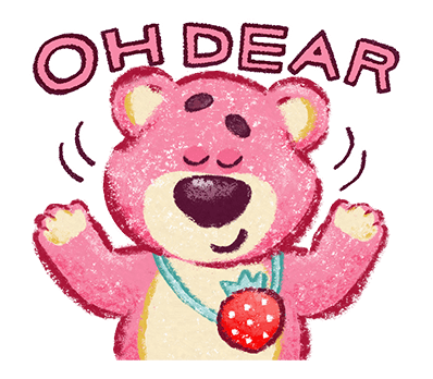 Oh Dear Lotso with Strawberry Pendant