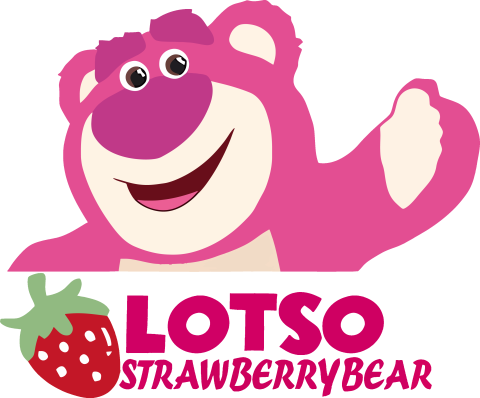Lotso Strawberry Bear Greeting Graphic