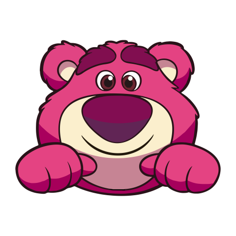 Lotso Peeking with Paws Illustration